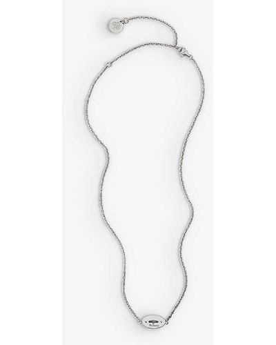 Mulberry Bayswater Sterling -plated Brass Pendant Necklace - White