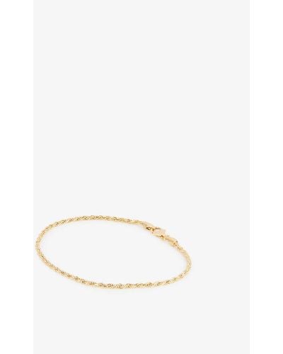 Miansai Rope Chain Sterling Silver 14ct Gold-plated Bracelet - Metallic