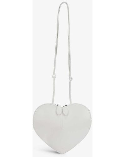 Alaïa Le Coeur Heart-shaped Leather Cross-body Bag - White