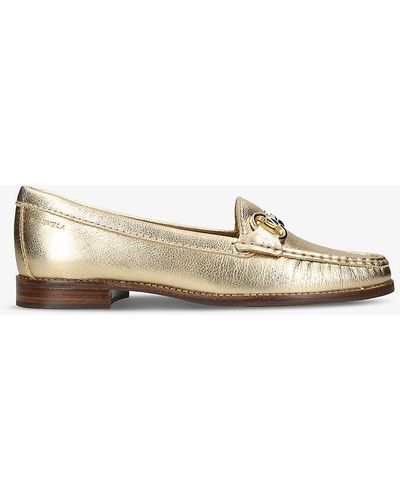 Carvela Kurt Geiger Click Horsebit-chain Leather Loafers - Metallic