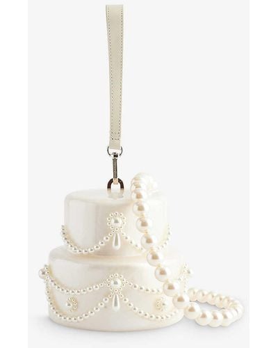 Simone Rocha Frosting Cake Acrylic Clutch Bag - White