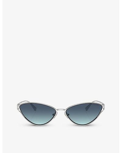 Tiffany & Co. Tf3095 Cat-eye Metal Sunglasses - Blue
