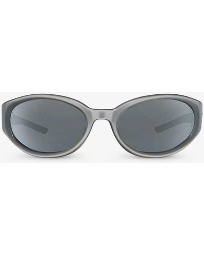 Gentle Monster Young G13 Oval-frame Acetate Sunglasses - Grey