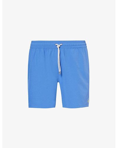 Polo Ralph Lauren Logo-embroidered Stretch Recycled-polyester Swim Short - Blue