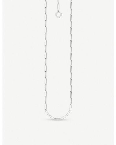 Thomas Sabo Paper Clip Chain Sterling Silver Charm Necklace - White