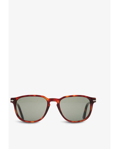 Persol Suprema Tortoiseshell Round-frame Sunglasses - Metallic