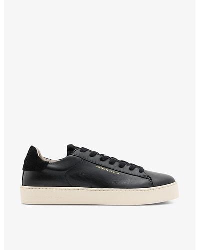 AllSaints Shana Logo-embossed Leather Low-top Sneakers - Blue