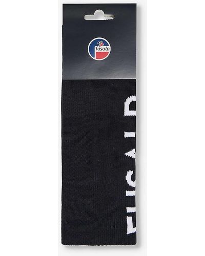 Fusalp Branded-side Calf-length Stretch-woven Socks - Blue