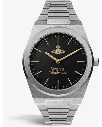 Vivienne Westwood Vv245bksl Limehouse Grand Stainless Steel Quartz Watch - Metallic