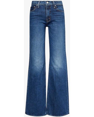 Mother The Bookie Heel Straight-leg High-rise Denim Jeans - Blue