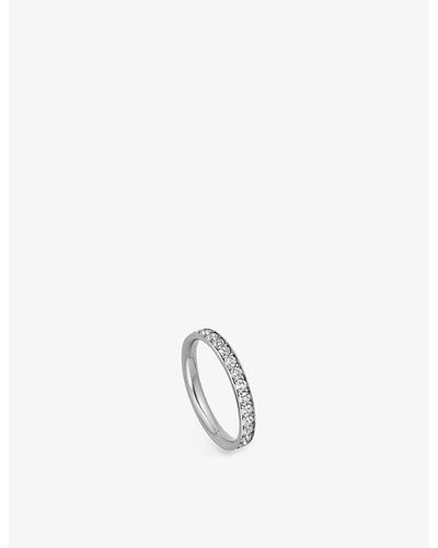 Astley Clarke Polaris Sterling Silver And White Sapphire Eternity Ring