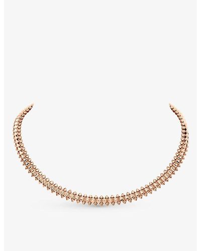 Cartier Clash De Supple Medium 18ct Rose-gold Necklace - Natural