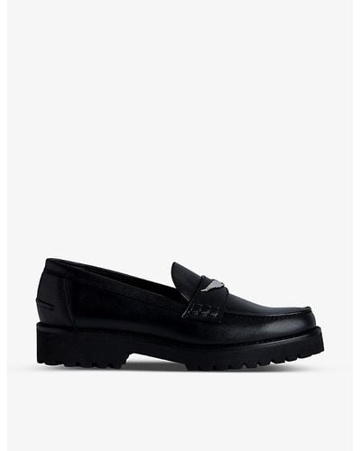 Zadig & Voltaire Joecassin Leather Loafers - Black