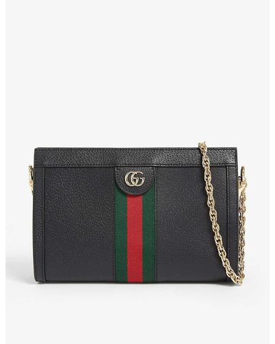 Gucci Small Ophidia GG Shoulder Bag - Black