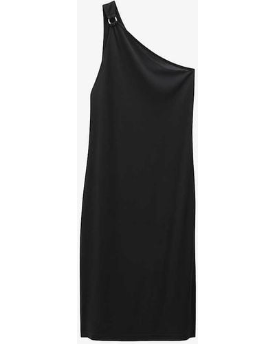 Filippa K One-shoulder Woven Mini Dress - Black