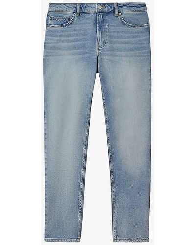 Reiss Ordu Straight-leg Slim-fit Stretch-denim Jeans - Blue