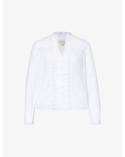 Aspiga Carrie Long-sleeved Cotton-poplin Shirt - White