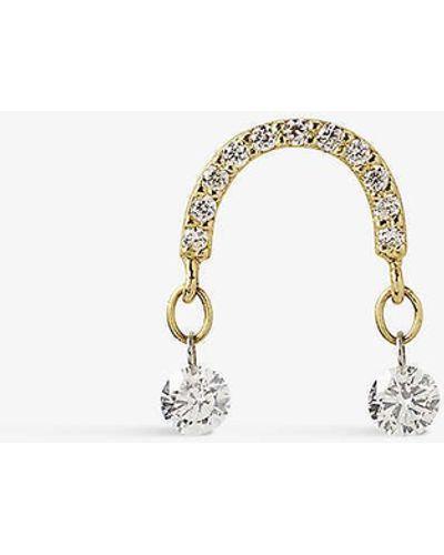 The Alkemistry Aria 18ct Yellow-gold And 0.26ct Round-cut Diamond Single Drop Stud Earring - Natural