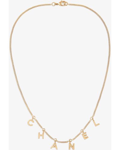 Pre-loved Chanel Yellow Gold-plated Metal And Lucite Pendant Necklace In  Silver