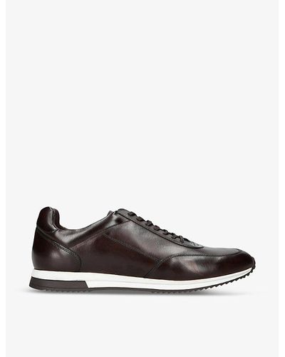 Loake Bannister Tonal-stitching Leather Low-top Sneakers - Brown