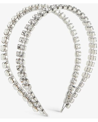 Lelet Norah Stainless-steel And Swarovski Crystal Headband - White