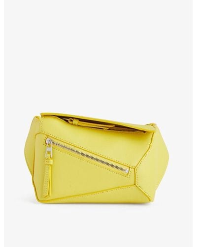 Loewe Puzzle Mini Leather Belt Bag - Yellow