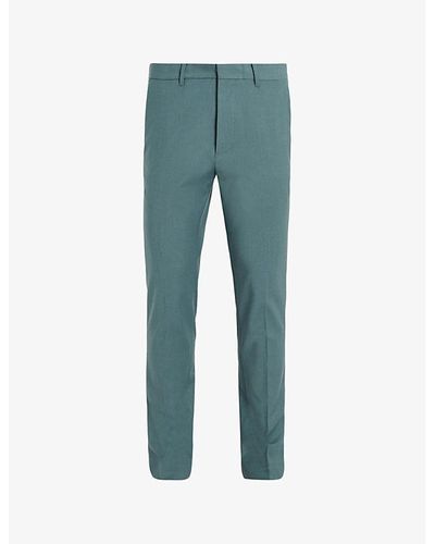 AllSaints Moad Straight-leg Skinny-fit Stretch Recycled-polyester Pants - Blue