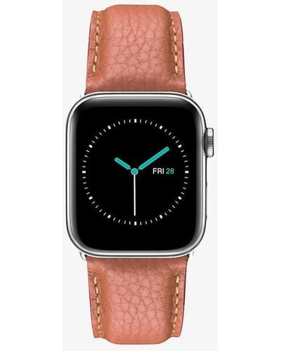 Mintapple Apple Watch Grained-leather And Stainless-steel Strap 44mm - Multicolour