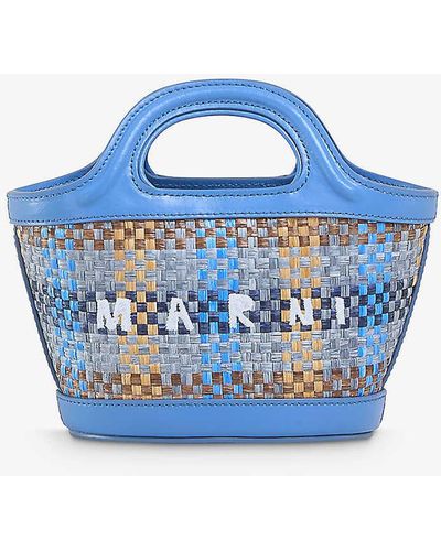 Marni Tropicalia Micro Woven Cross-body Bag - Blue