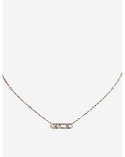 Messika Baby Move Pavé 18ct -gold And Diamond Necklace - Natural