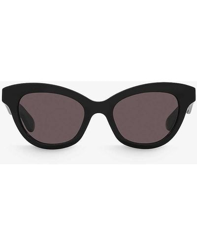 Alexander McQueen Am0391s Cat-eye Acetate Sunglasses - Black