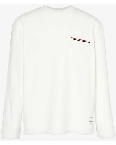 Thom Browne Tural White Oversized Cotton-jersey Sweatshirt