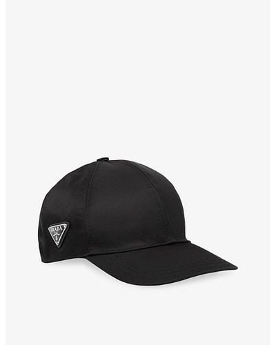 Prada Logo-plaque Recycled-nylon Baseball Cap X - Black