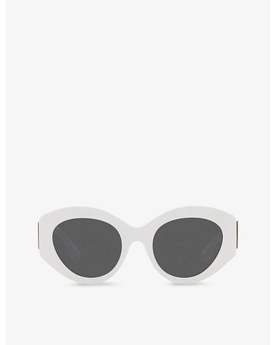 Burberry Be4361 Sophia Cat-eye Sunglasses - White