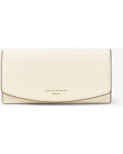 Aspinal of London Essential Pebble Leather Purse - Natural