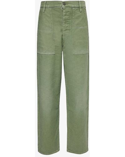 Polo Ralph Lauren Ricky Straight-leg High-rise Denim Trousers - Green