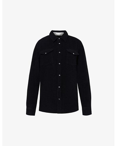 God's True Cashmere Popper-fastened Regular-fit Cashmere Shirt - Black