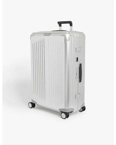 Samsonite Lite-box Alu Aluminium Hard Case 4 Wheel Cabin Suitcase 76cm - White