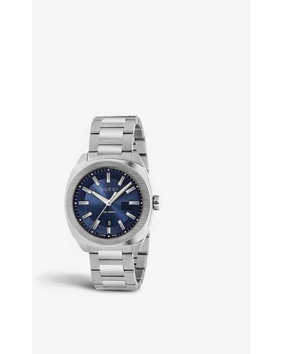 Gucci Ya142303 Cushion Stainless-steel Quartz Watch - Blue
