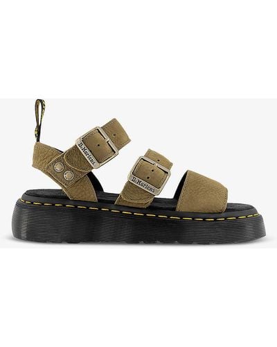 Dr. Martens Gryphon Quad Strap-embellished Platform Leather Sandals - Multicolour