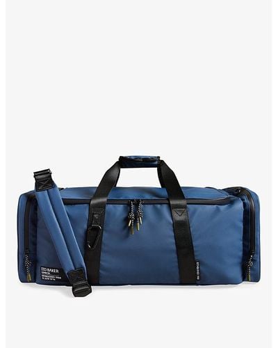 Ted Baker Vy Hyke Twin-handle Rubberised Holdall - Blue