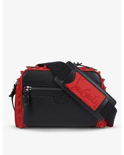 Christian Louboutin Loubitown Leather And Rubber Cross-body Bag - Red