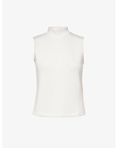 Spanx Airessentials High-neck Stretch-woven T-shirt - White