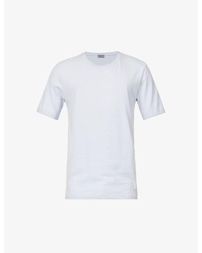 Hanro Regular-fit Short-sleeve Cotton-jersey T-shirt Xx - White