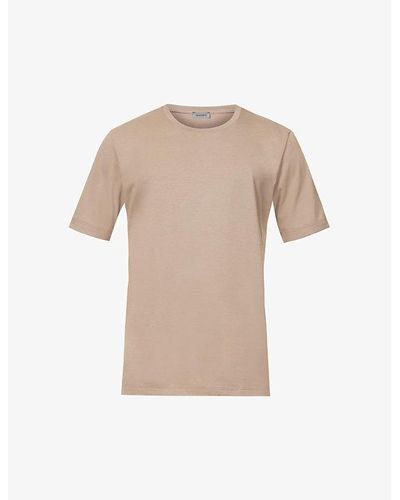 Hanro Regular-fit Short-sleeve Cotton-jersey T-shirt X - Natural