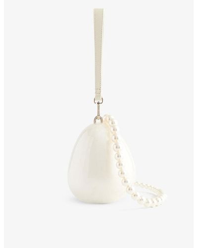 Simone Rocha egg Detachable-strap Acrylic Bag - White