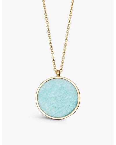 Astley Clarke Stilla 18ct Gold-plated Amazonite Pendant Necklace - Blue