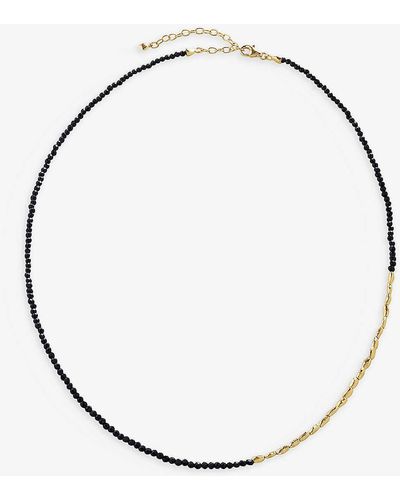 Monica Vinader Mini nugget Recycled 18ct Yellow Gold-plated Vermeil Sterling Silver Necklace - Metallic