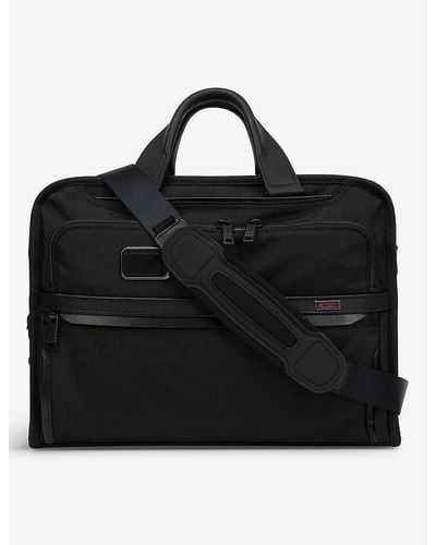 Tumi Portfolio Woven Briefcase - Black