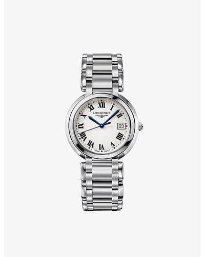 Longines L8.114.4.71.6 Primaluna Stainless Steel Watch - White